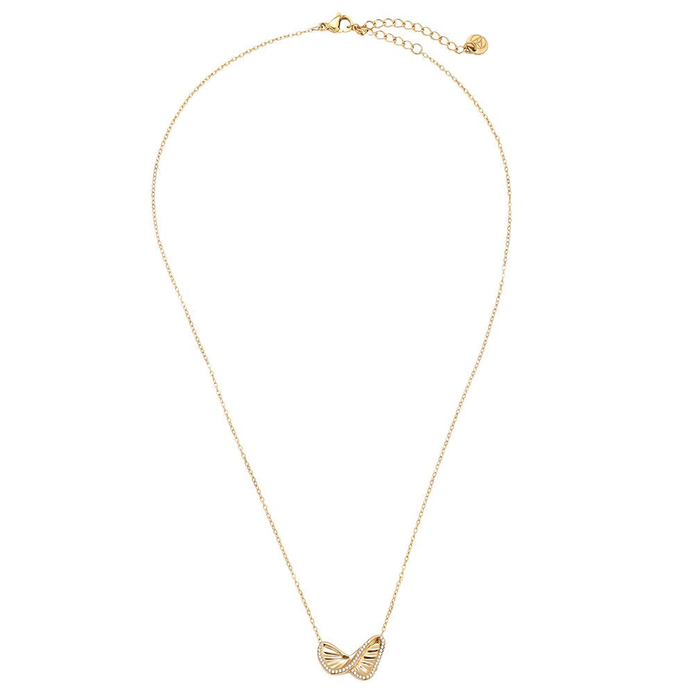 Biella Halskette in Gold mit Schmetterling-Anhänger, Produktansicht