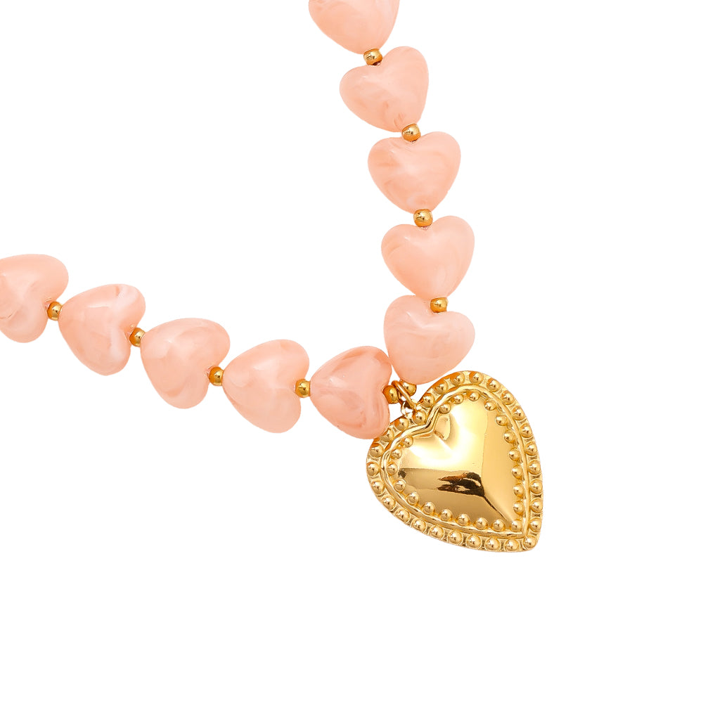 AIRUNO Halskette - Acrylic Heart Chain 45cm