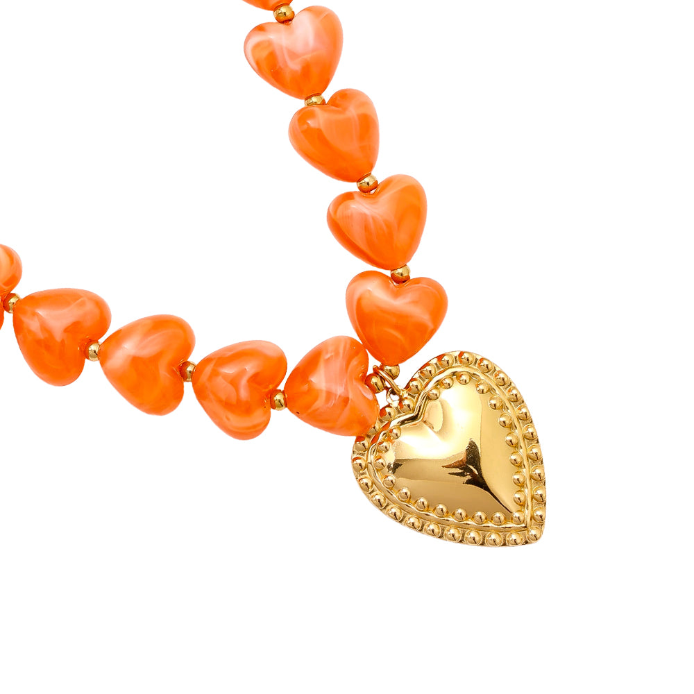 AIRUNO Halskette Orange Detail