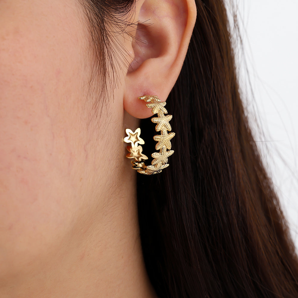 URAS Ohrringe Gold Detail