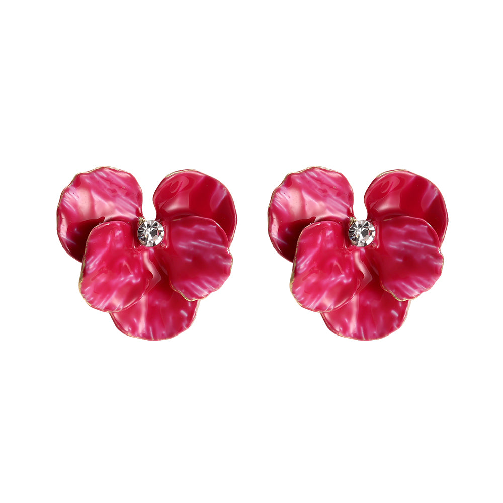 FONDI Ohrringe Enamel Rot