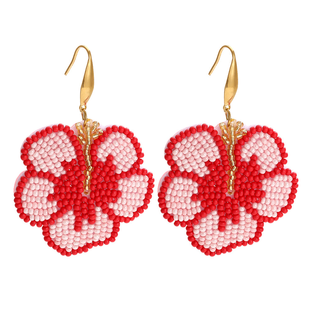 BEDONIA Ohrringe Rote Beads Gold