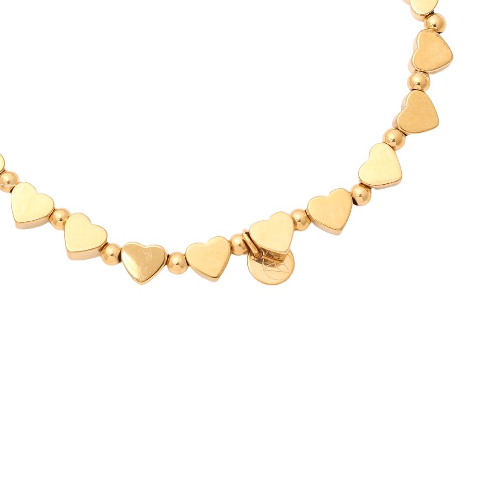 Verona Armband Detail – Herz-Motiv auf elastischer Gliederkette