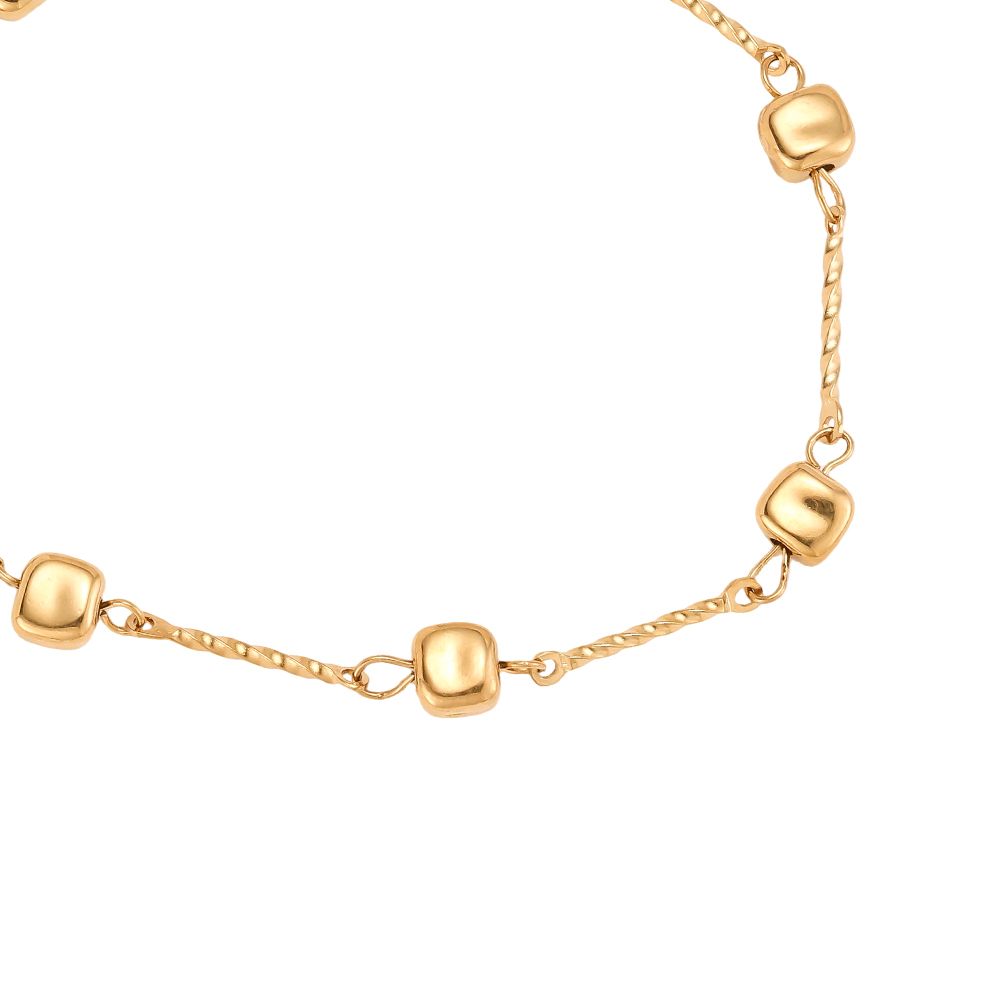Bologna Armband Detail – kleine quadratische Glieder
