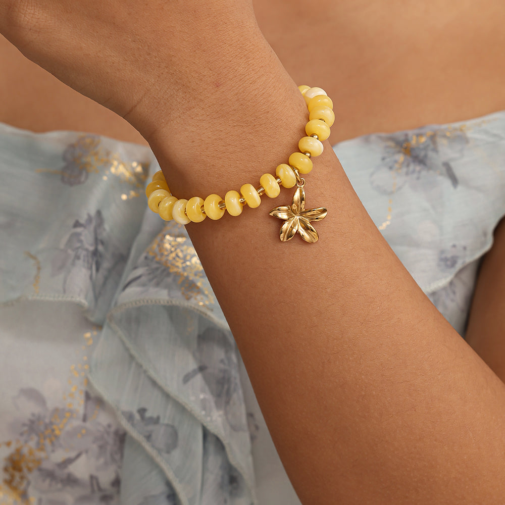 LEONFORTE Armband Perlen Blume